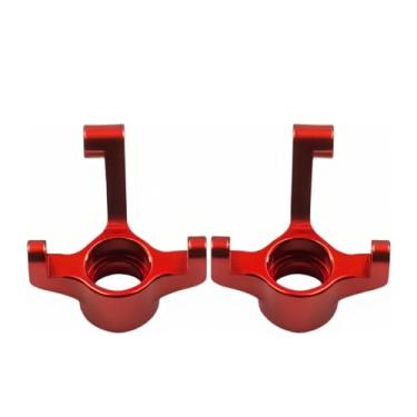 Imagem de Juntas de direção dianteiras de metal eixos de alumínio para Losi Micro b Upgrades peças 1/24 acessórios RC carro 2WD Buggy RTR LOS00007 substituição (vermelho)