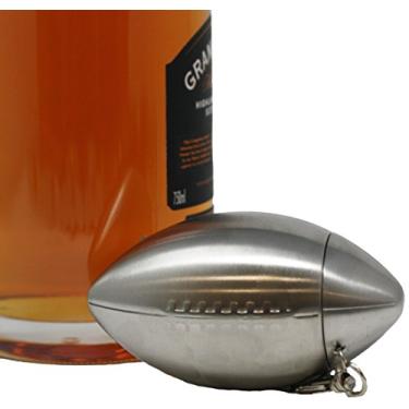 Imagem de Vanity Garrafa de bebida alcoólica de futebol com formato personalizado de 170 g (feito de aço inoxidável de grau alimentício 304 (18/8)