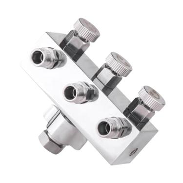 Imagem de Sclmgo Conector de Aerógrafo para Compressores de Ar, Ferramenta Divisora para Sistemas de Aerógrafo, 1 em 3 fora, Tamanho real