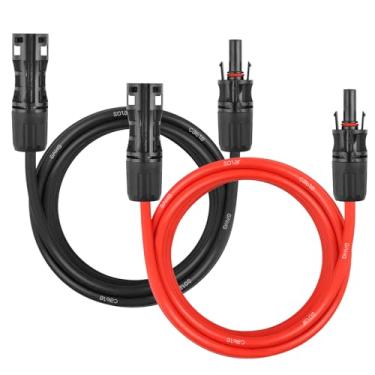 Imagem de YDDECW Cabo de extensão de painel solar – Cabo solar de 8 AWG 1,5 m, fio fotovoltaico de calibre 8 com conector à prova d'água fêmea e macho para trailer, sistemas fotovoltaicos, casa, barco, painéis