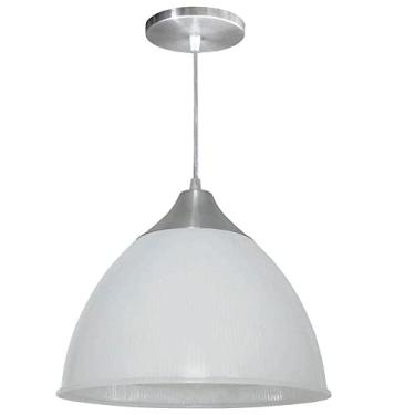 Imagem de Pendente Prismático Redondo em Poliestileno 30cm Branco