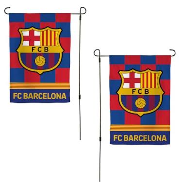 Imagem de Desert Cactus Bandeira de jardim FC Barcelona FCB – Bandeira de futebol FC Barcelona de 48 x 30 cm, para exibição ao ar livre e eventos (bandeira de jardim B)
