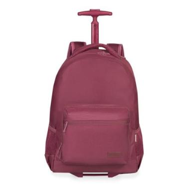 Imagem de Mochila Feminina com Rodas Studio Executiva Vinho - Bagaggio, U
