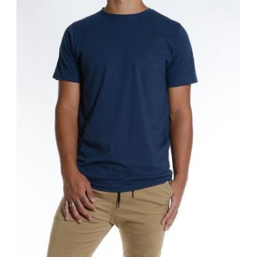 Imagem de Camiseta Masculina Lisa Basic 100 % Algodão  - L.A Importação, Marinho