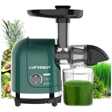 Imagem de Centrifuga de Frutas com Prensa a Frio, Polpa Separada, Motor Silencioso, de Fácil de Limpar, 110V 200W, LUFVEBUT, Verde