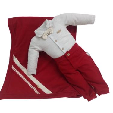 Imagem de Saída Maternidade Bebê Menino 4Pçs Body Calça Paraiso 16905