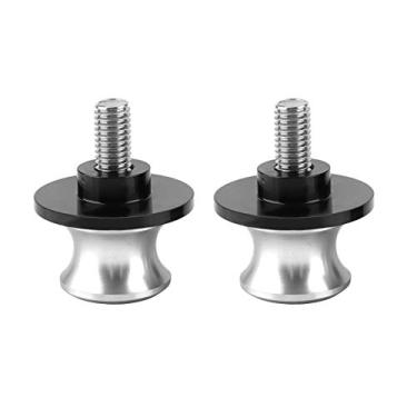 Imagem de Grcfumo 2pcs swing braço bobo, braço de moto sliders sliders bobos, motocicleta de 8 mm CNC traseiro braço balanço sliders sliders stand swentart bobbins (Prata)