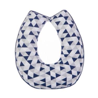 Imagem de Almofada Amamentação Algodão Bebê Menino Bandeirola Marinho - Avm Enxo