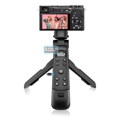 Imagem de Para Sony Vlogging Tripé de mão, controle remoto de câmera sem fio recarregável OLED para ZV-E10, A7IV, A7III, ZV1, ZV-1F, A6700, A6400, A6100, RX100, FX3, FX30 | Substitui GP-VPT2BT