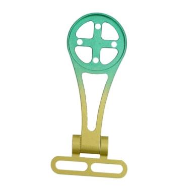 Imagem de Generic Suporte para computador de bicicleta frontal Suporte para cronômetro de bicicleta Ângulo ajustável compacto para haste de para medidor de velocidade, Verde Gradiente