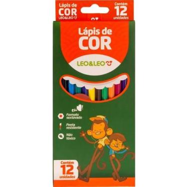 Imagem de Lápis de Cor LEO & LEO Sextavado - 12 Cores