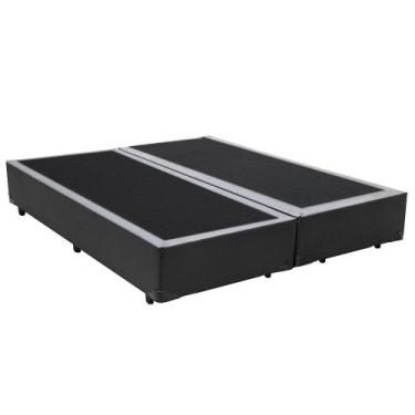 Imagem de Cama Box King Bipartido Loja Xerife Sintético Cinza 40x193x203 - KSM C