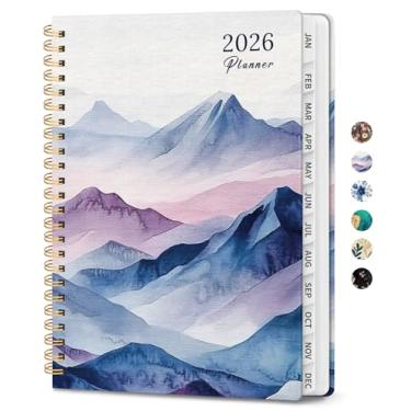 Imagem de Agenda 2026 - Agenda estética semanal e mensal, janeiro de 2026 a dezembro de 2026, agenda de calendário encadernado em espiral, perfeita para escritório, casa, material escolar - A5 (16 cm x 21,6 cm