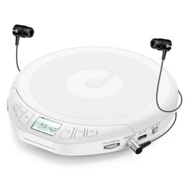 Imagem de Leitor de CD portátil Gueray CD Discman com fones de ouvido e display 
