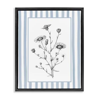 Imagem de Stupell Industries Arte de parede em tela flutuante emoldurada preta com bordas listradas por Lettered and Lined, 78 x 63 cm