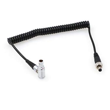 Imagem de SZRMCC Cabo de alimentação enrolado de 2 pinos macho para trava CC 5,5 x 2,1 mm para câmera vermelha ARRI 12V para dispositivos de vídeo Pix-E7 Pix-E5 Atomos Monitor