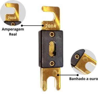 Imagem de Kit Fusíveis Cartucho Tipo Faca Grande Proteção Bateria Módulo Energia
