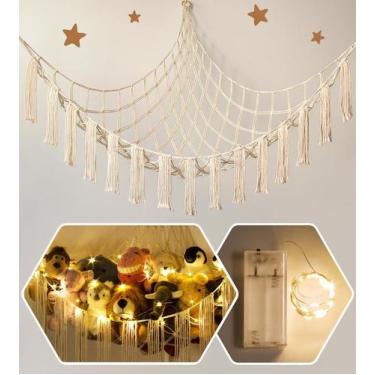 Imagem de Rede de armazenamento de animais de pelúcia Corner G-Large com luz LED
