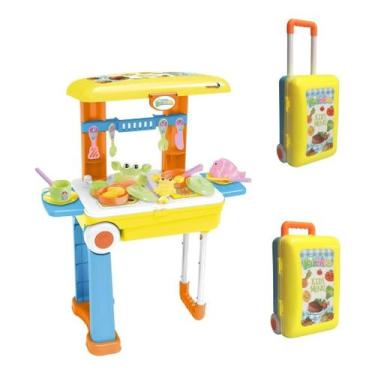 Imagem de Kit Cozinha Infantil 3 Em 1 Importway Vira Mochila E Maleta