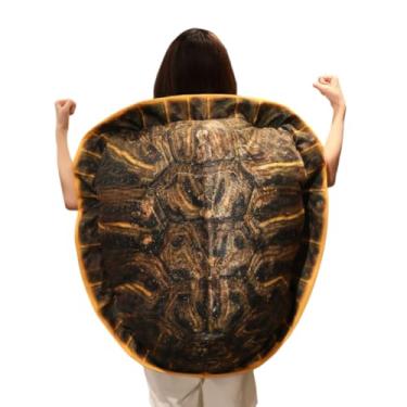 Imagem de UEncounter Travesseiro de tartaruga usável tartaruga gigante pelúcia tartaruga marinha fantasia de animal de pelúcia engraçado presente criativo 99 cm