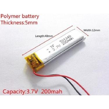 Imagem de 501240 3,7v 200mah 2 Fios 5mm X 12mm X 40mm Recarregavel - - bgb
