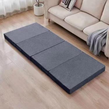 Imagem de Colchão De Cama Individual, Alívio De Pressão E Colchão De Sono De Suporte, Colchão Duplo Grosso Antiderrapante, Tapete Portátil Para Camper Van, Dark Grey, 200 * 80 * 5cm