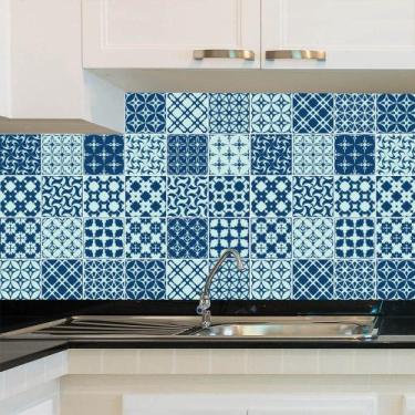 Imagem de Adesivo de Azulejo - Ladrilho Hidráulico - 20cm x 20cm - 24un - 072Azm