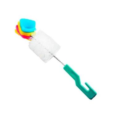 Imagem de Escova com Esponja Lavar Garrafas e Mamadeiras Multiuso 28cm - Nipo Ce