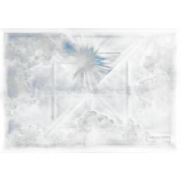 Imagem de Papel De Teto Céu Azul Nuvem Branca Dia Manhã 3,5M Rof02 - Você Decora