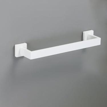 Imagem de Conjunto de acessórios para banheiro creme branco, barra de toalha de aço inoxidável para montagem na parede, anel de toalha, suporte de papel, ganchos, acessórios para banheiro, barra de toalha