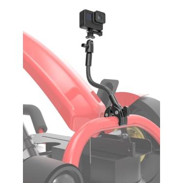 Imagem de LYFICCS Suporte Go Pro Kart, suporte para câmera Gokart com cabeça giratória de 360°, suporte para câmera Goosenck Karting com parafuso de 0,6 mm para GoPro/Insta 360/DJI