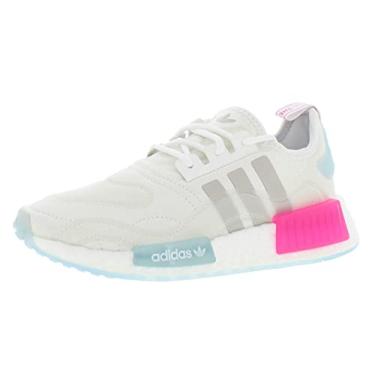 Imagem de adidas Originals Tênis feminino NMD_R1 tamanho 34, cor: azul halo/branco-nuvem/rosa choque, Azul halo/branco-nuvem/rosa choque, 34