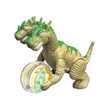 Imagem de Brinquedo elétrico dinossauro mecânico rastejando luz e som modelo de 