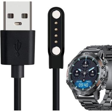 Imagem de Cabo carregador USB magnético Lamshaw de 100 cm para LIGE K52 Smartwat