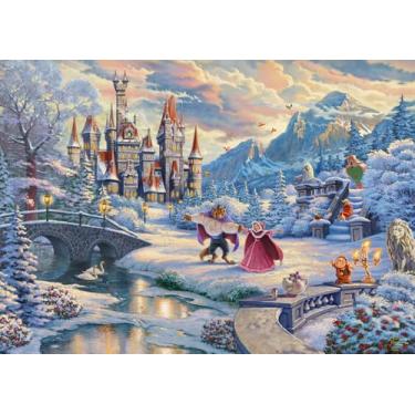 Imagem de Schmidt Jogos 59671 Thomas Kinkade Disney A Bela e a Fera Mágica, Noite de Inverno, Quebra-cabeça de 1000 peças