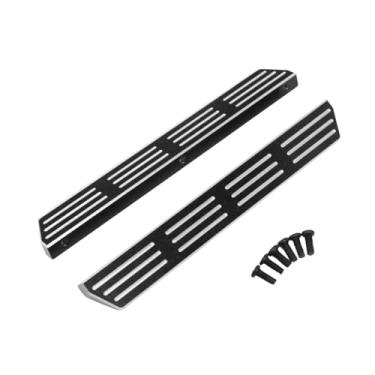 Imagem de Dynwave Pedais de carro RC, pedal lateral de metal, peças de reposição resistentes, estribo lateral RC, para caminhões para H12Y H12Y+ 1/12, veículos, Preto