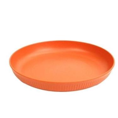 Imagem de Prato Ecológico Raso 23cm Fibra de Bambú Resistente Buffet (Rosa)