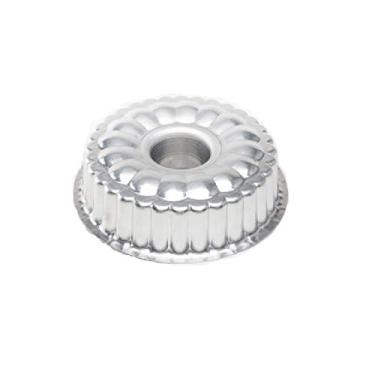 Imagem de Caparroz Forma Suíça Decorada Estilo Suíço Decorado Prata 30x8cm Alumínio