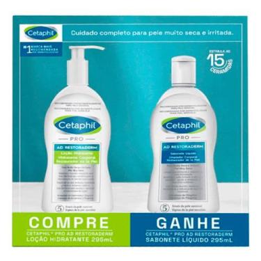 Imagem de Kit Cetaphil Pro AD Restoraderm Loção Hidratante e Sabonete Líquido 29