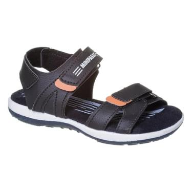 Imagem de Sandália Masculina Infantil Kids Papete Menino Minipasso Marinho e Marrom. (Preto, BR, Criança de 4 a 8 anos, Numérico, 27)