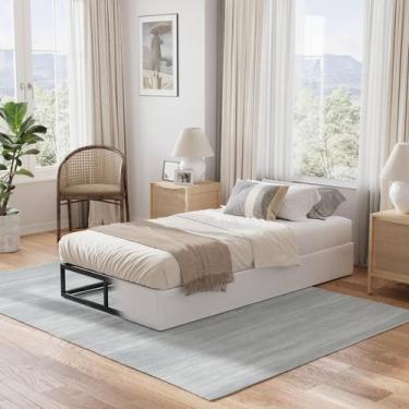 Imagem de Estrutura metálica de alto perfil Box Spring HUEIIS Twin de 22 cm 1360