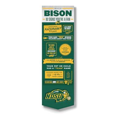 Imagem de YouTheFan Banner oficialmente licenciado pela NCAA North Dakota State Bison 15 x 48-10 placas - descrições bem-humoradas - frases divertidas para fãs de esportes, design original, decoração de