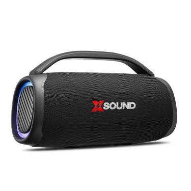 Imagem de Caixa de Som Boombox Mondial Xsound- BX-100-BL - 100W-Bluetooth-Luzes Mic USB APP Bateria 14H SdCard