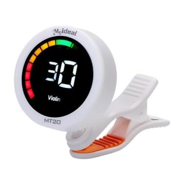 Imagem de Esquirla Afinador de guitarra Acessórios para guitarra Rotação 360° Versátil Afinação rápida e precisa Afinador de clipe Banjo Iniciantes Violino Baixo, Branco