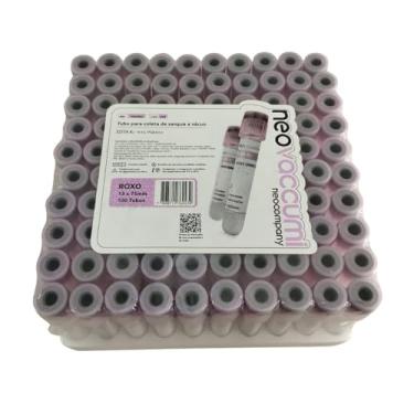 Imagem de Tubos para Coleta de Sangue a Vácuo EDTA K2, 13 x 75mm, 4ml, 100 Unidades, Roxo
