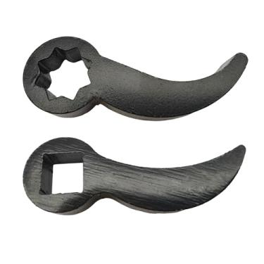 Imagem de 2 peças de adaptador de chave de alavanca, 2 estilos 1/5.1 cm adaptador de pé de cabra cabeça meio eixo ferramentas de reparo de carro serve para espaços apertados de 1/2 catraca