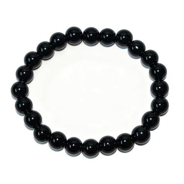 Imagem de AMXXZIC Pulseira ajustável com contas de pedra natural para homens e mulheres - multicolorida, contas de 8 mm, diâmetro interno de 15 a 16,7 cm, One Size, Pedra, Sem Pedra Preciosa