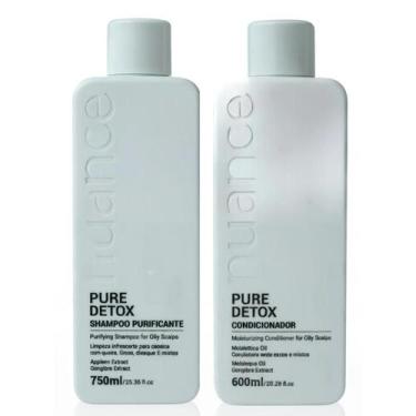 Imagem de Kit pure detox purificante shampoo 750ml + condicionador 600ml - nuanc