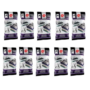 Imagem de Kit 10 Sacos À Vácuo 50x60 Roupas Viagem Compacto C/ Bomba