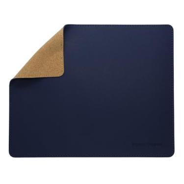 Imagem de UTRIPSUNEW Mouse pad de couro PU com borda costurada, mouse pads de madeira, mousepad de dois lados, mousepads à prova d'água para jogos, mouse pad de computador para laptop, escritório e casa, 1